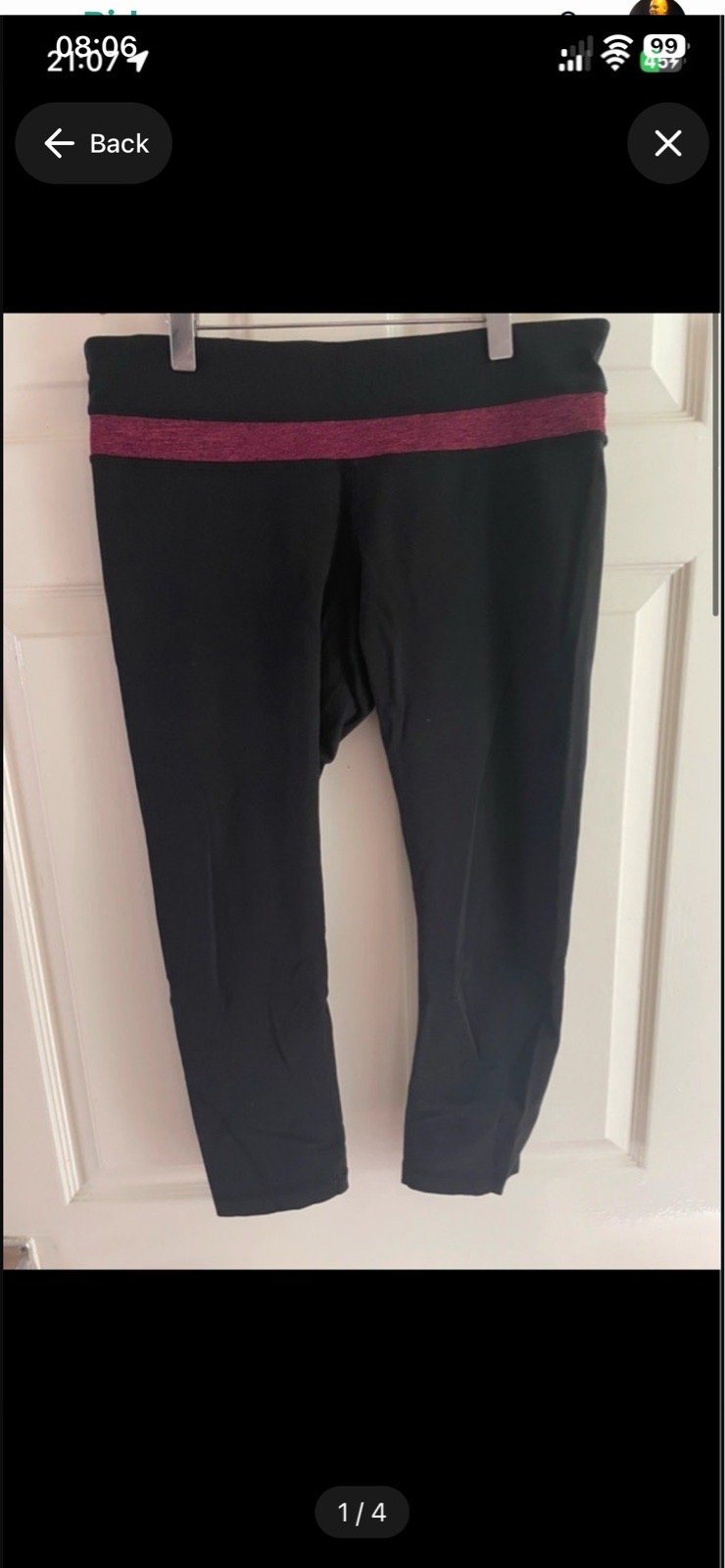 No label womens black 3 1/4 activewear bottoms waist 15 inches