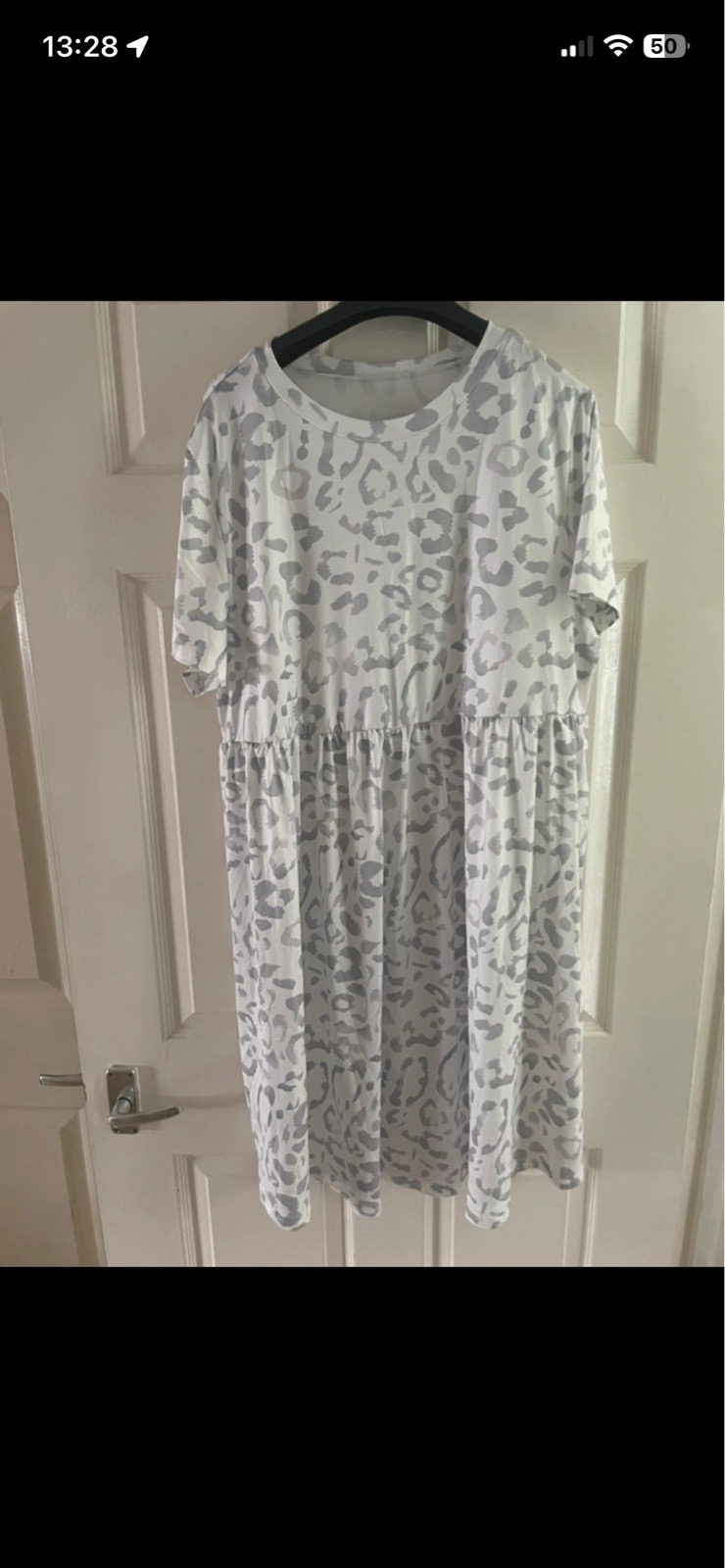 Shein summer dress, white and grey in size 2XL