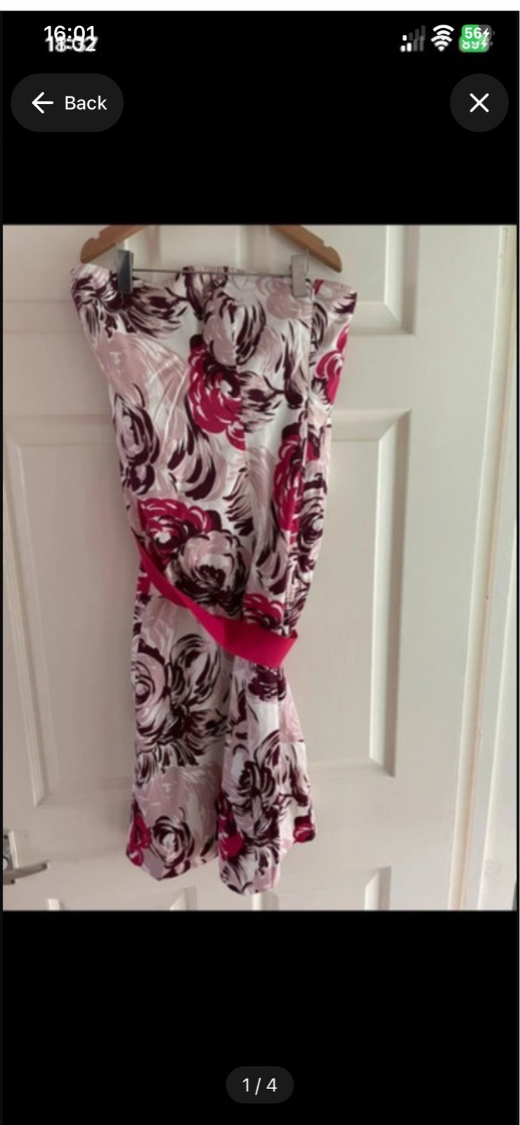 Coast designer dress, strapless pink floral party special occasion dress in size 10