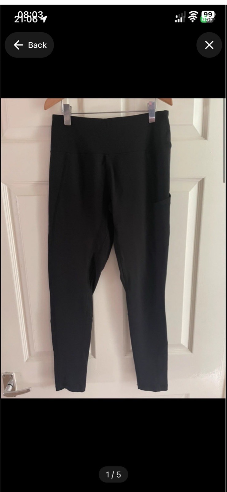 Women's workout black activewear leggings in size XS