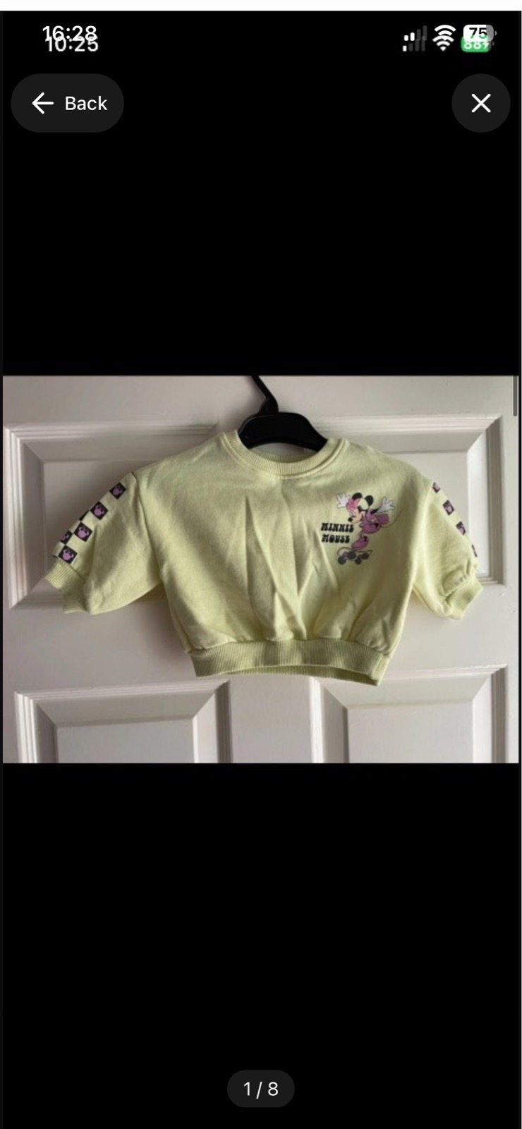 Next Disney Minnie Mouse yellow jumper 3-6 months