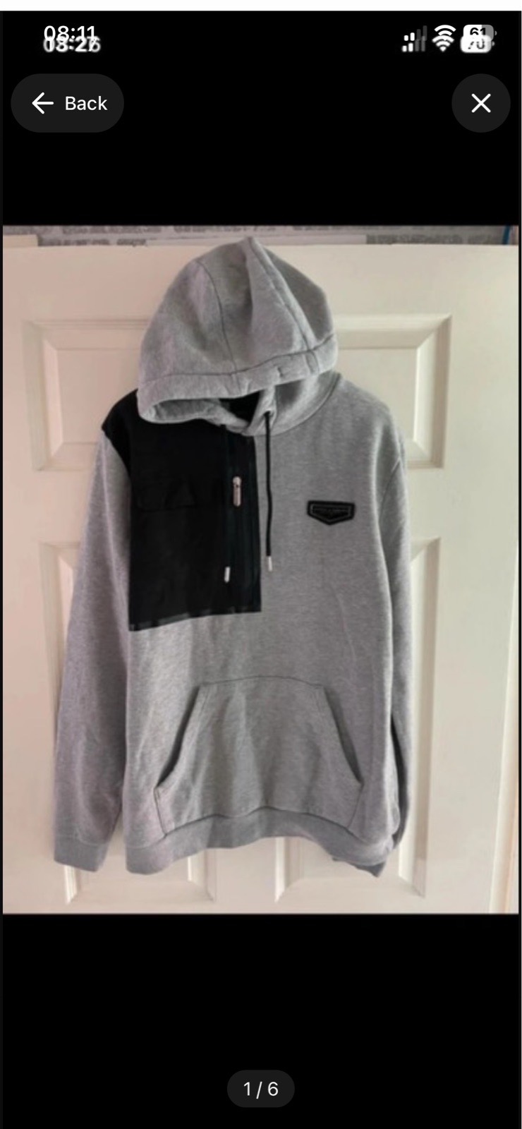 Supply and demand From JD Sports grey/black hoodie in size medium