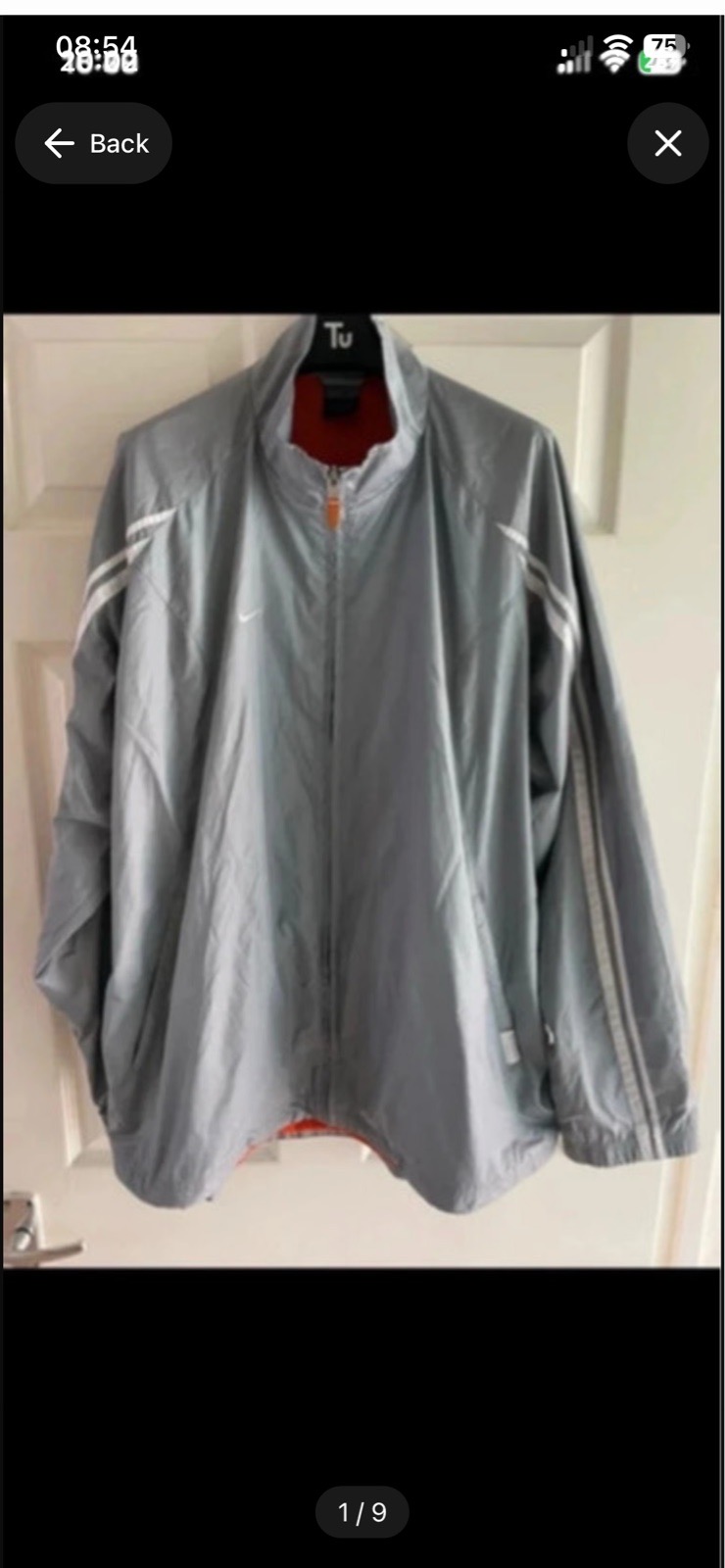 Vintage Nike Soccer Nylon Track Jacket Windbreaker Mesh Lined in Size Men's XL