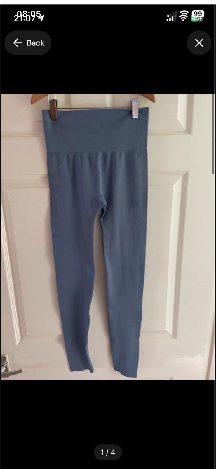 Women's workout light blue activewear leggings in size XS