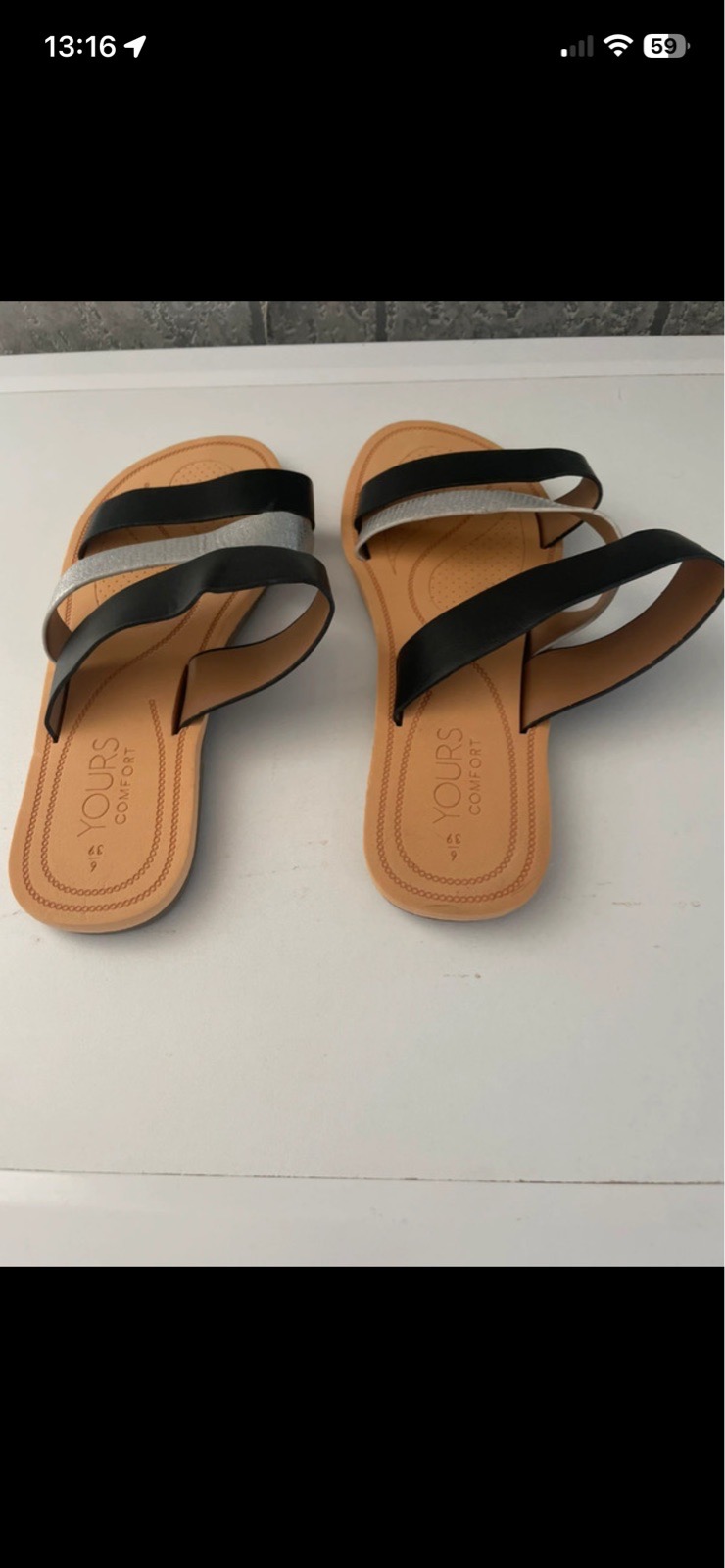 Yours comfort sandals in size 6