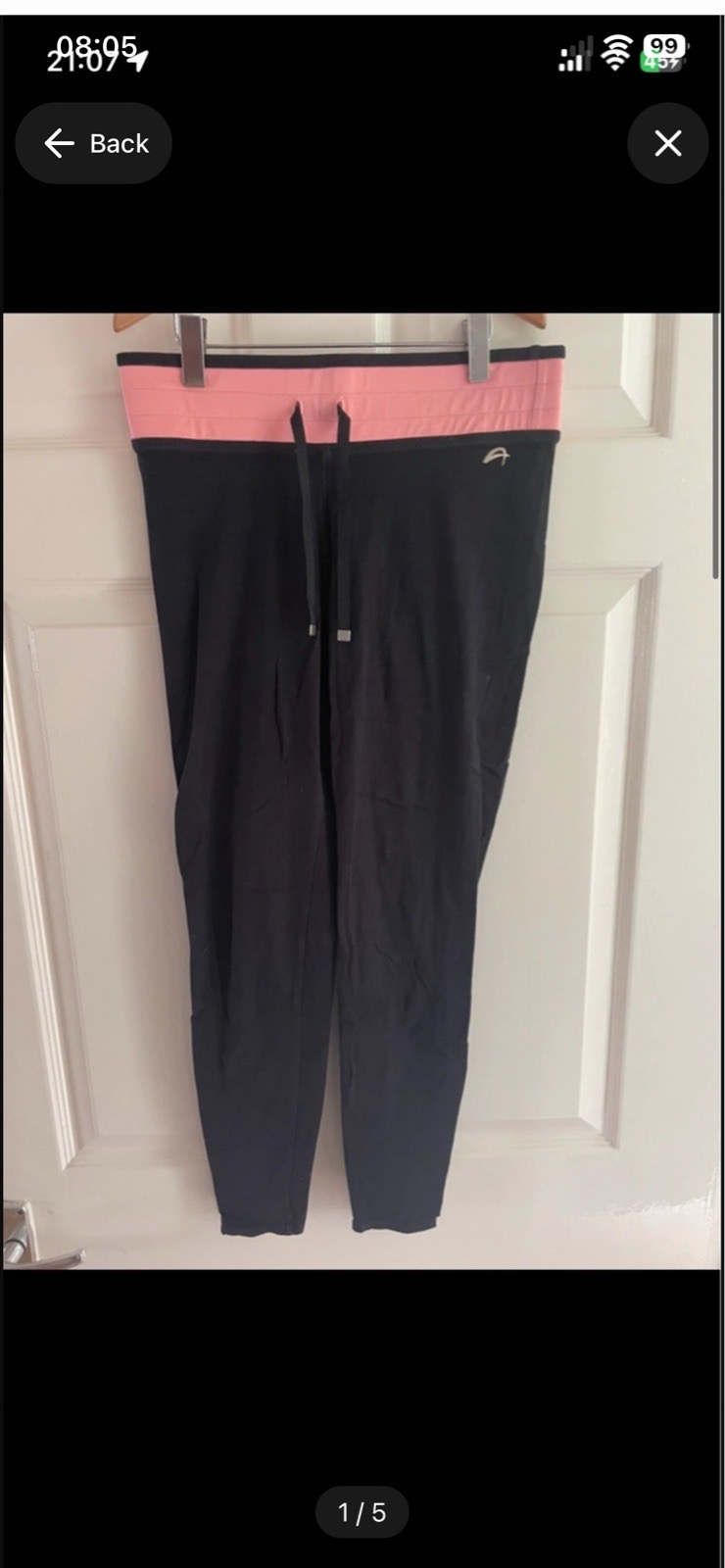 Women's f&f black activewear leggings in size 10