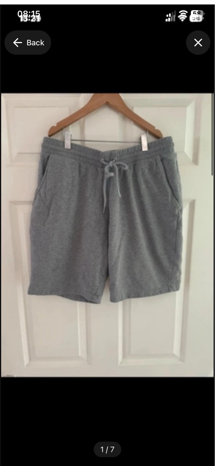 ASOS design grey shorts in size XL
