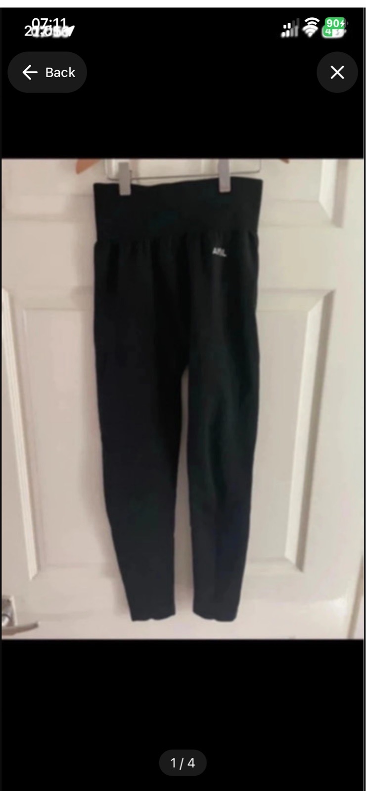 Women's AYBL activewear black leggings, waist size 11 inches