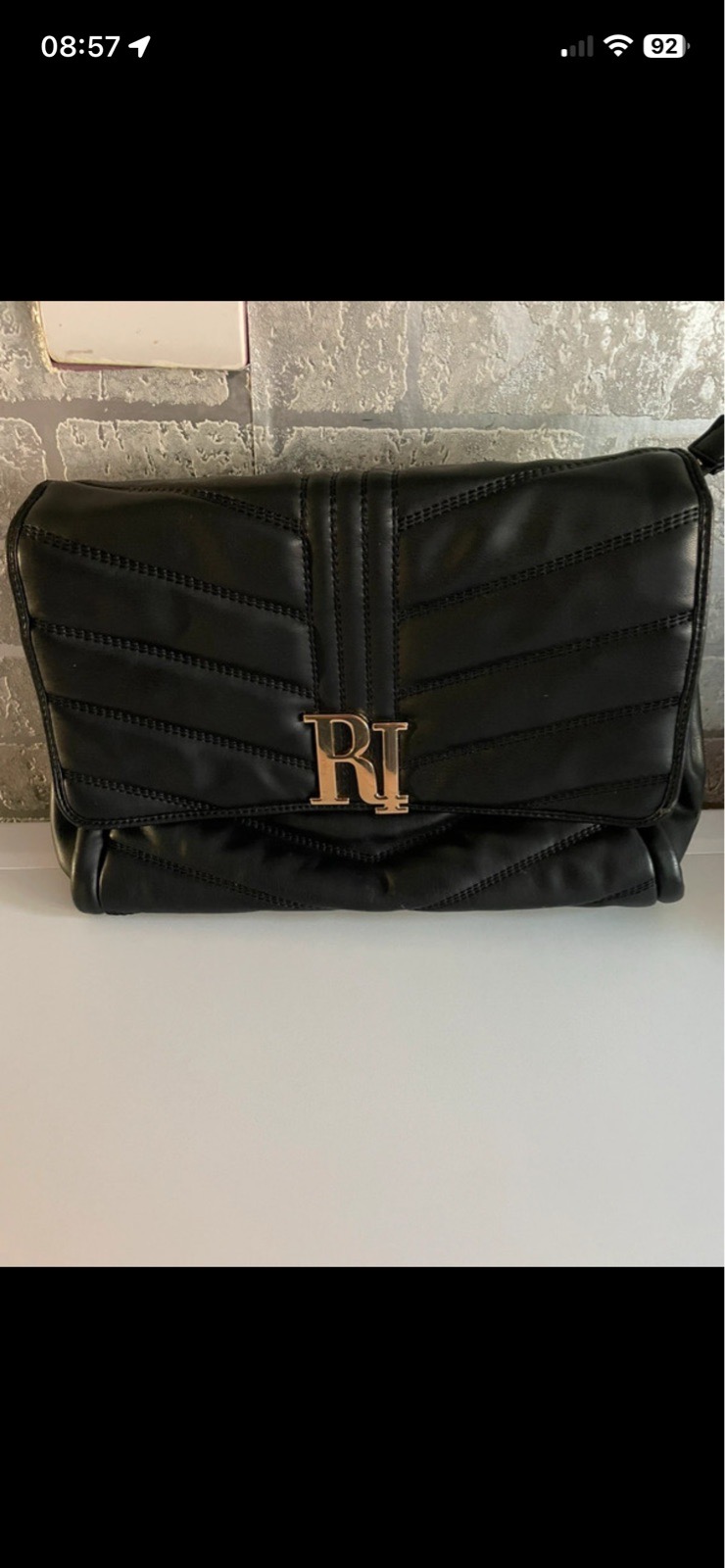 River Island shoulder bag in black