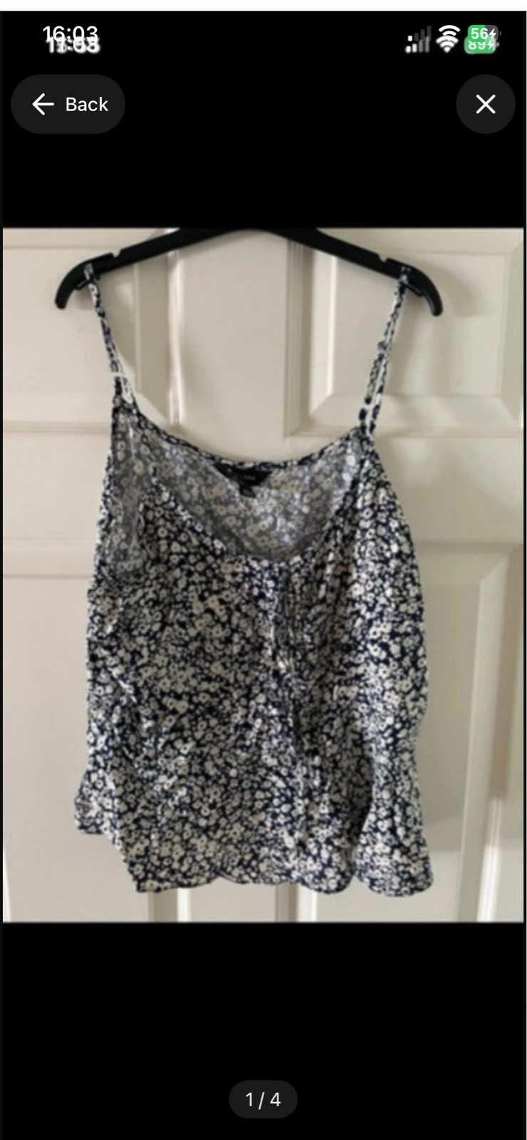 New look cami in size 16