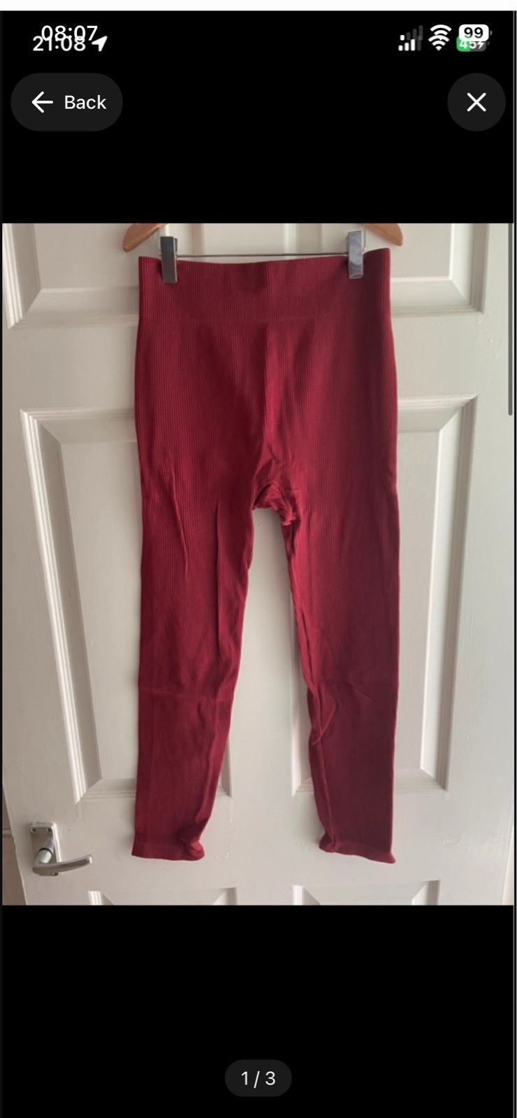 Women's Pepco burgundy leggings in size large 16-18