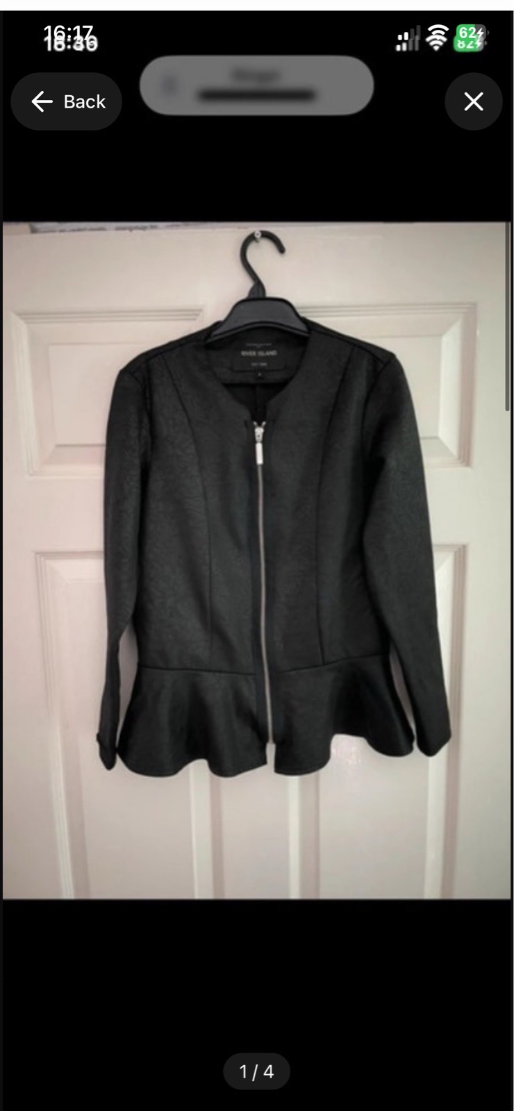 Black river island jacket in size 8