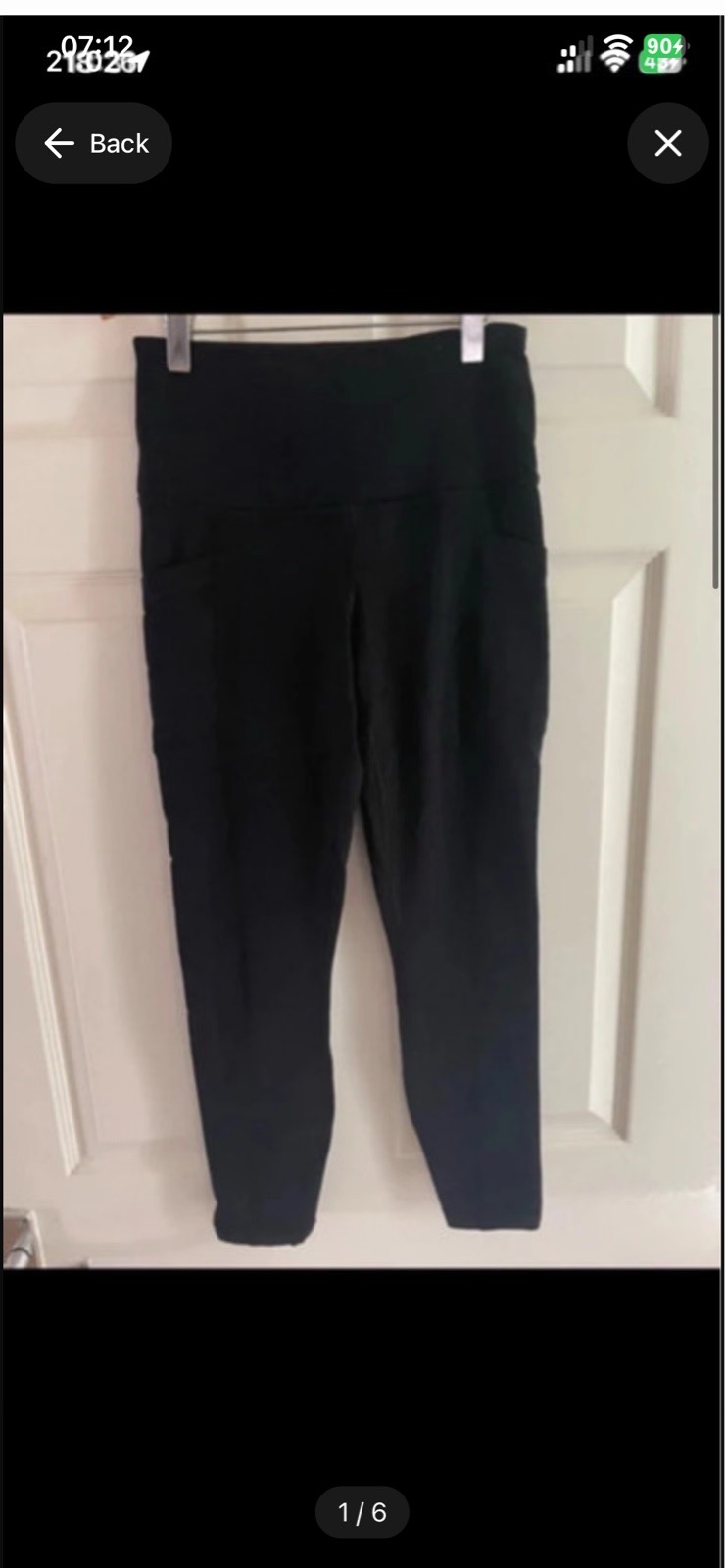 Women's 90 degree by reflex black activewear leggings in size XS