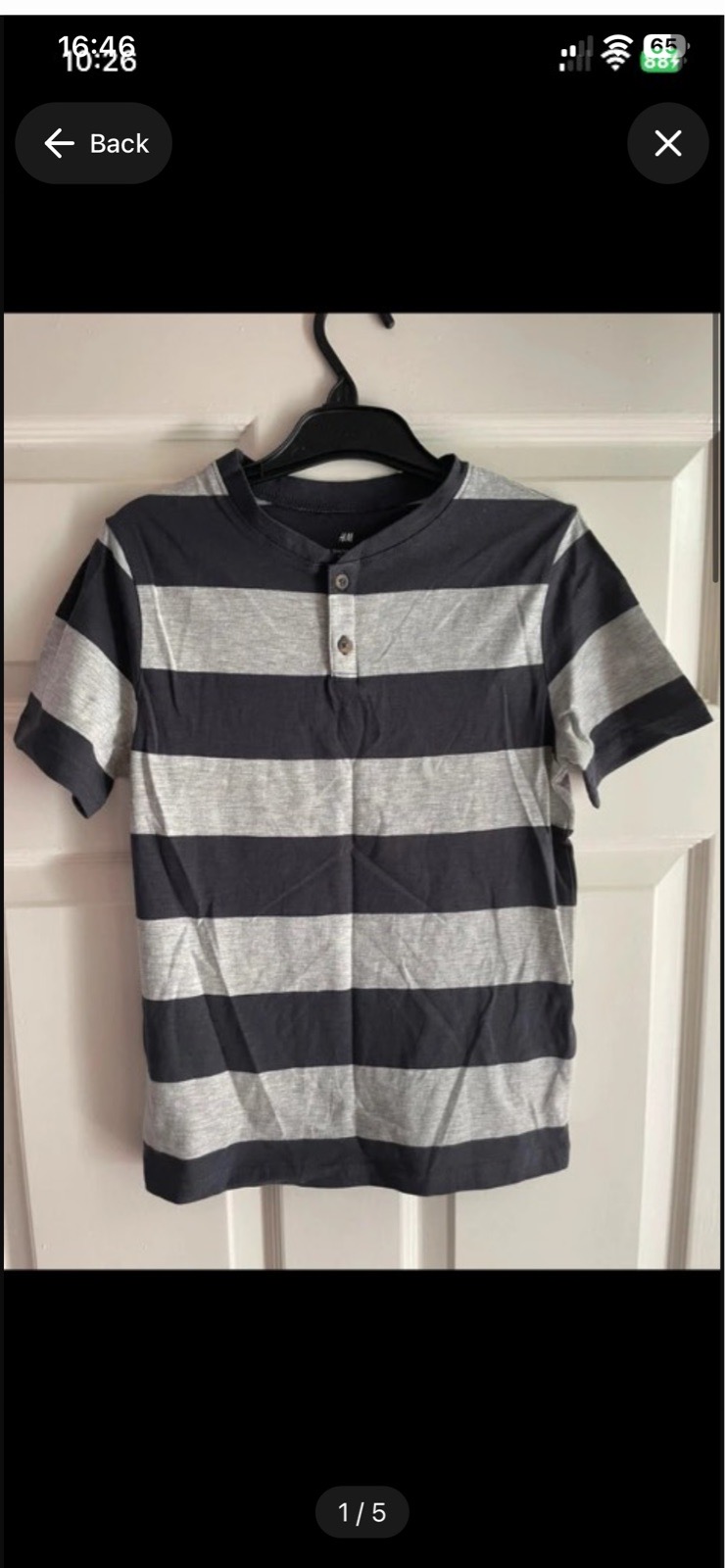 H&M striped T-shirt in size 8 to 10 years