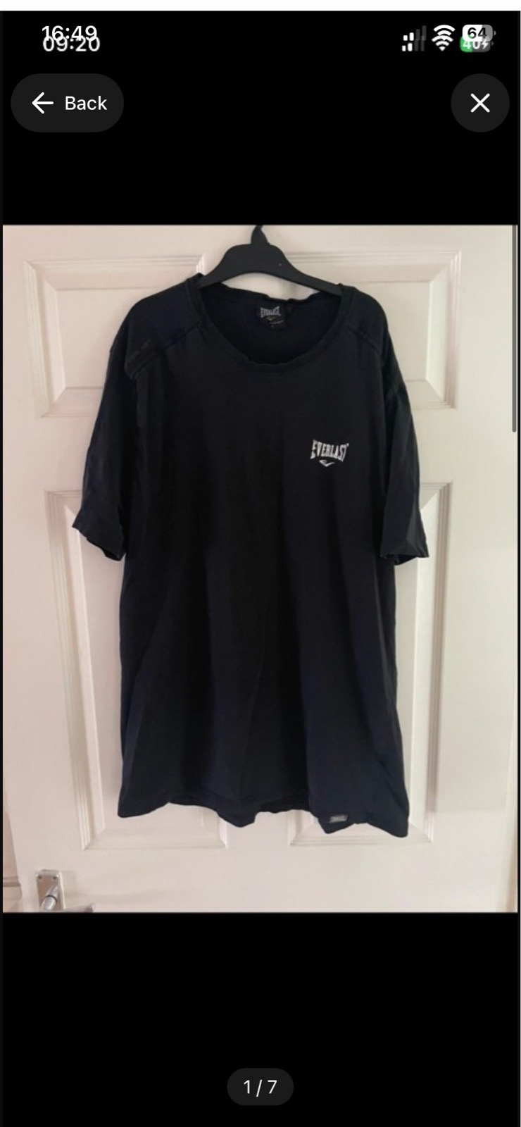 Everlast navy T-shirt in size XL