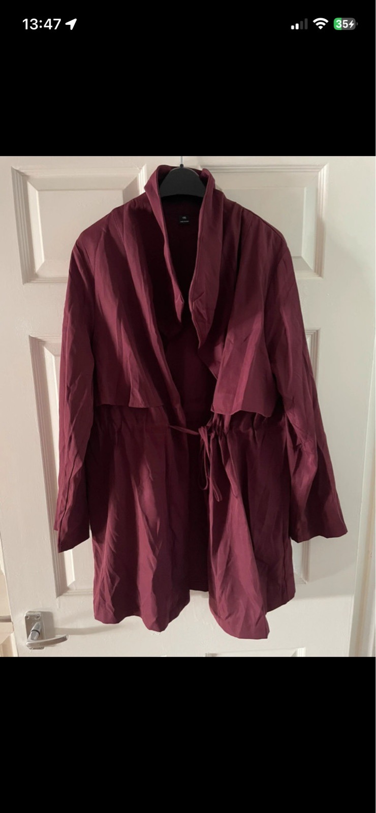 Shein long sleeve Shacket in burgundy size 1XL