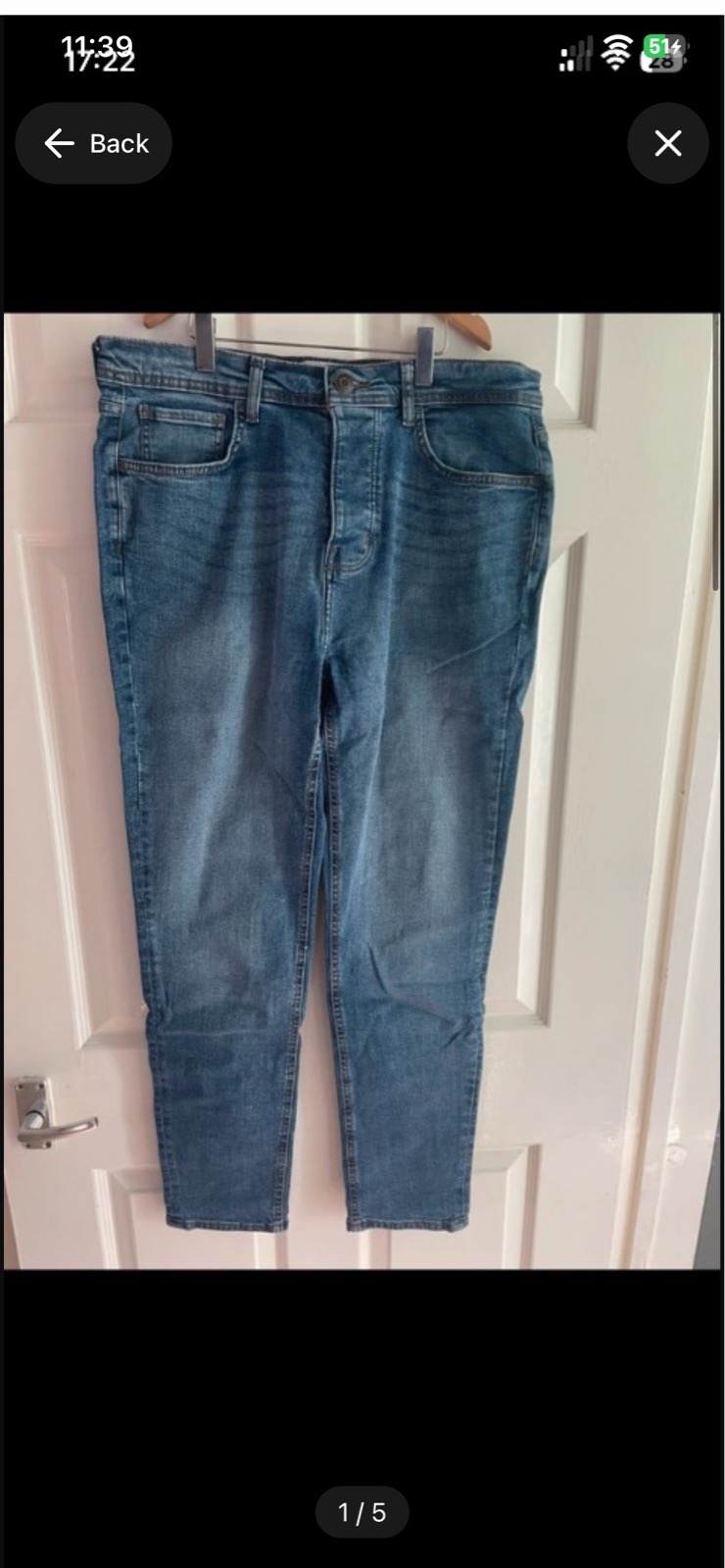 Men's Denim. co blue denim slim fit jeans W 34" L 30"