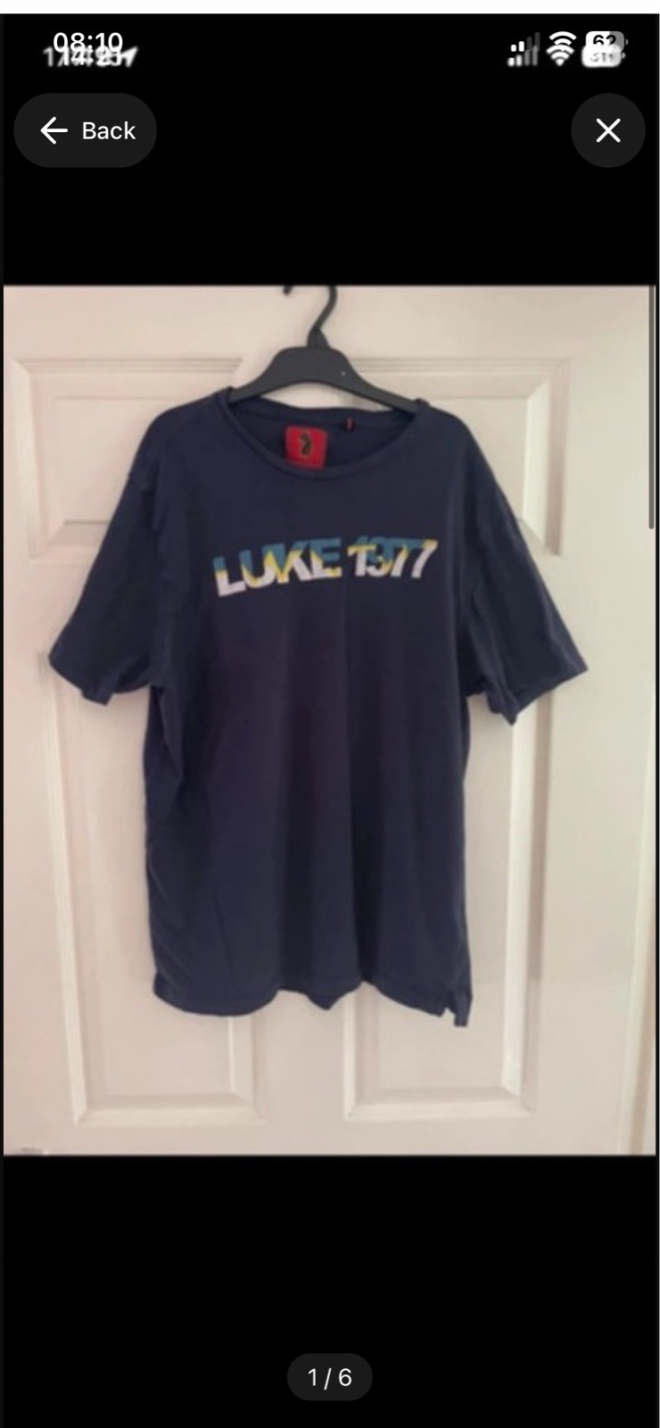 Luke 1977 navy short sleeve T-shirt in size XL