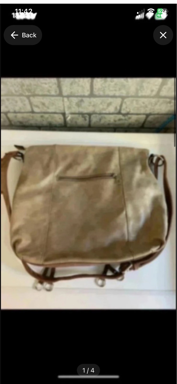 Beige shoulder bag