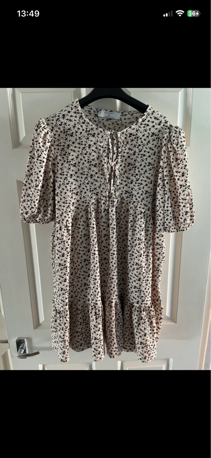 Primark midi dress and cream/black size XL