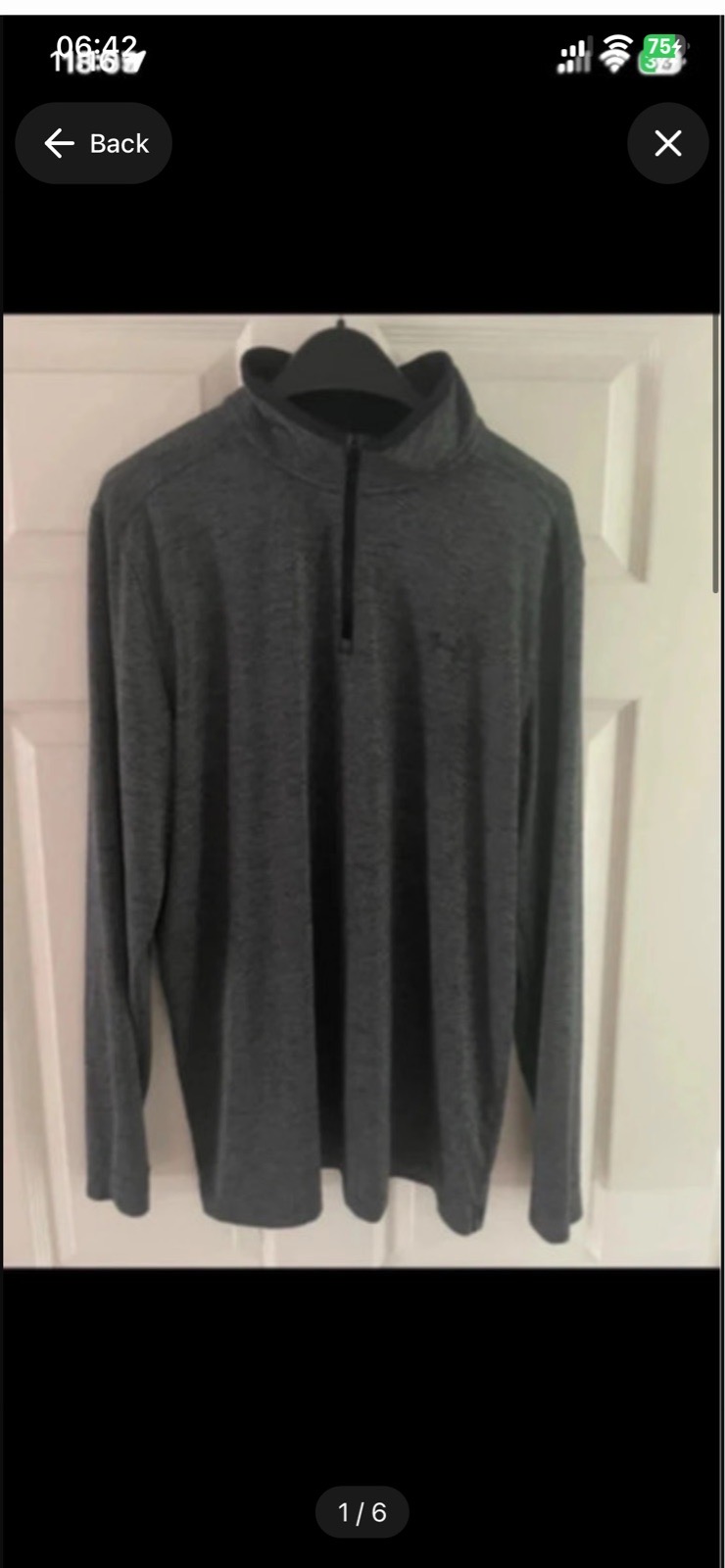 Under armour golf grey activewear jacket in size medium