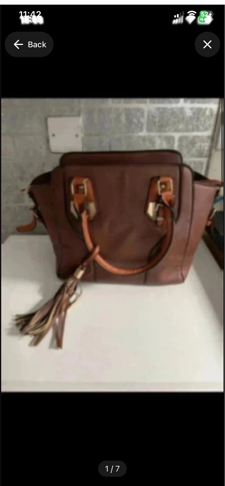 Tu brown handbag