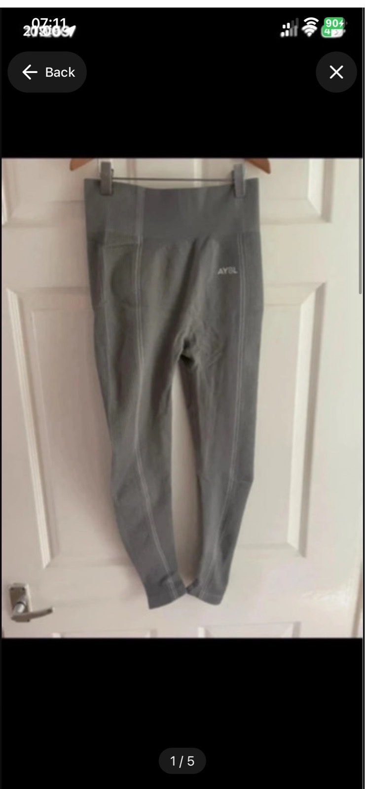 Women's AYBL activewear leggings grey in size medium