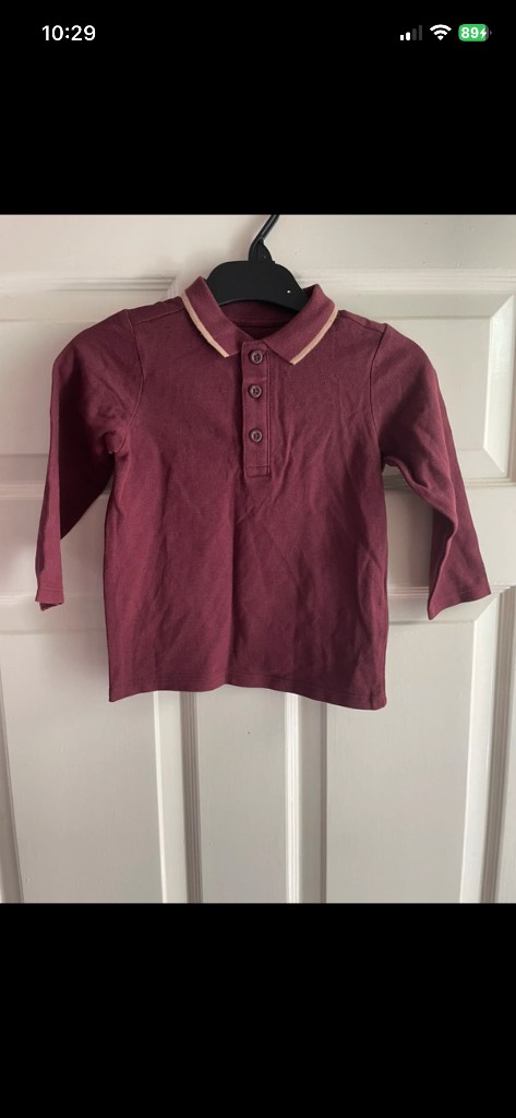 George burgundy T-shirt, 1* 1/2 to 2 years