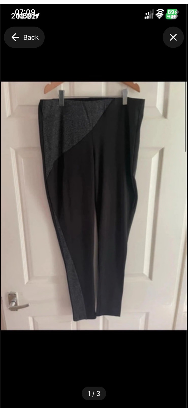 Women's Boohoo black/grey activewear leggings in size 14
