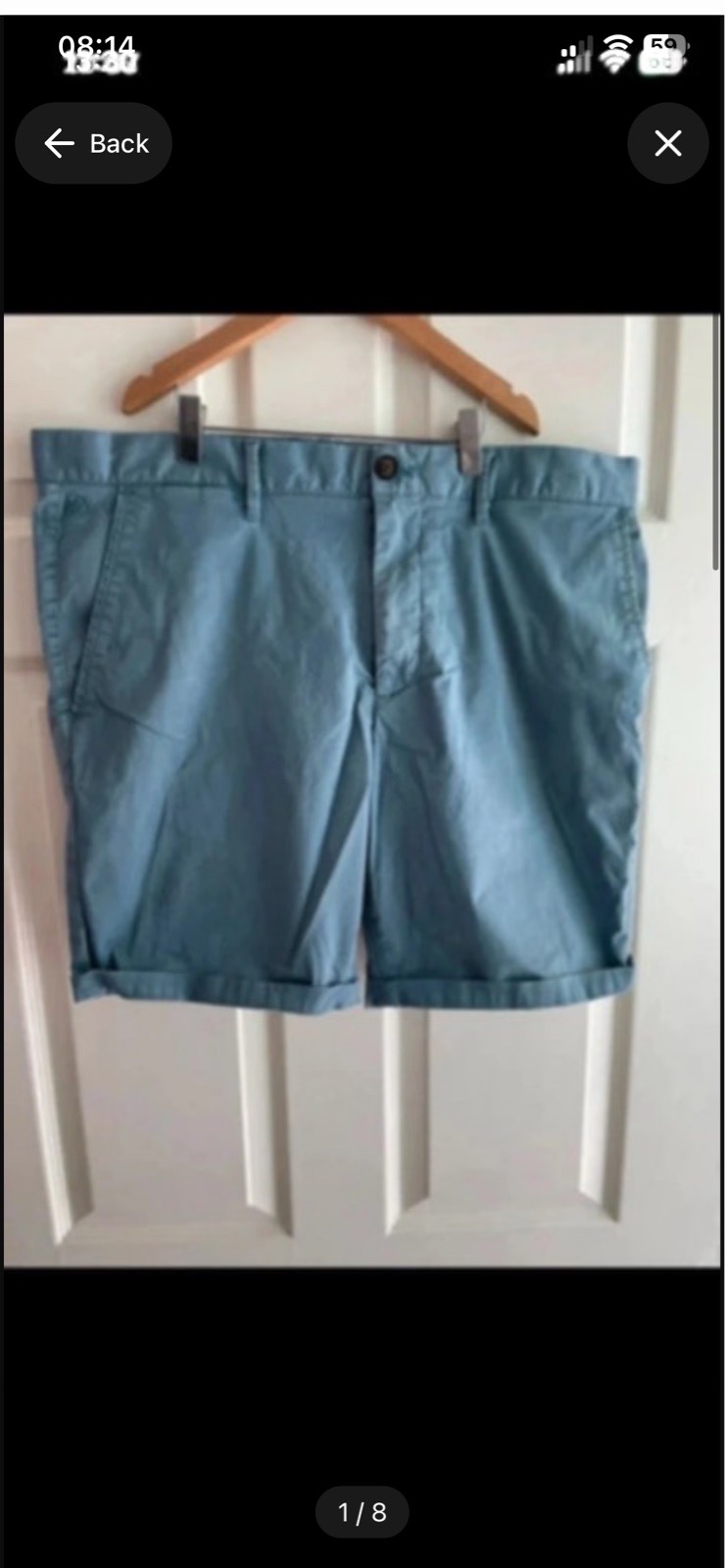 Fat face Washed Blue chino shorts in size W38