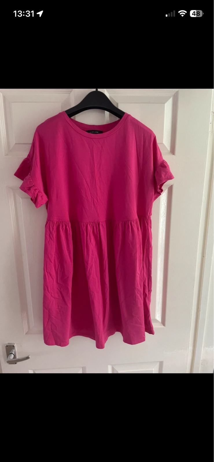 New look summer dress, pink in size 12
