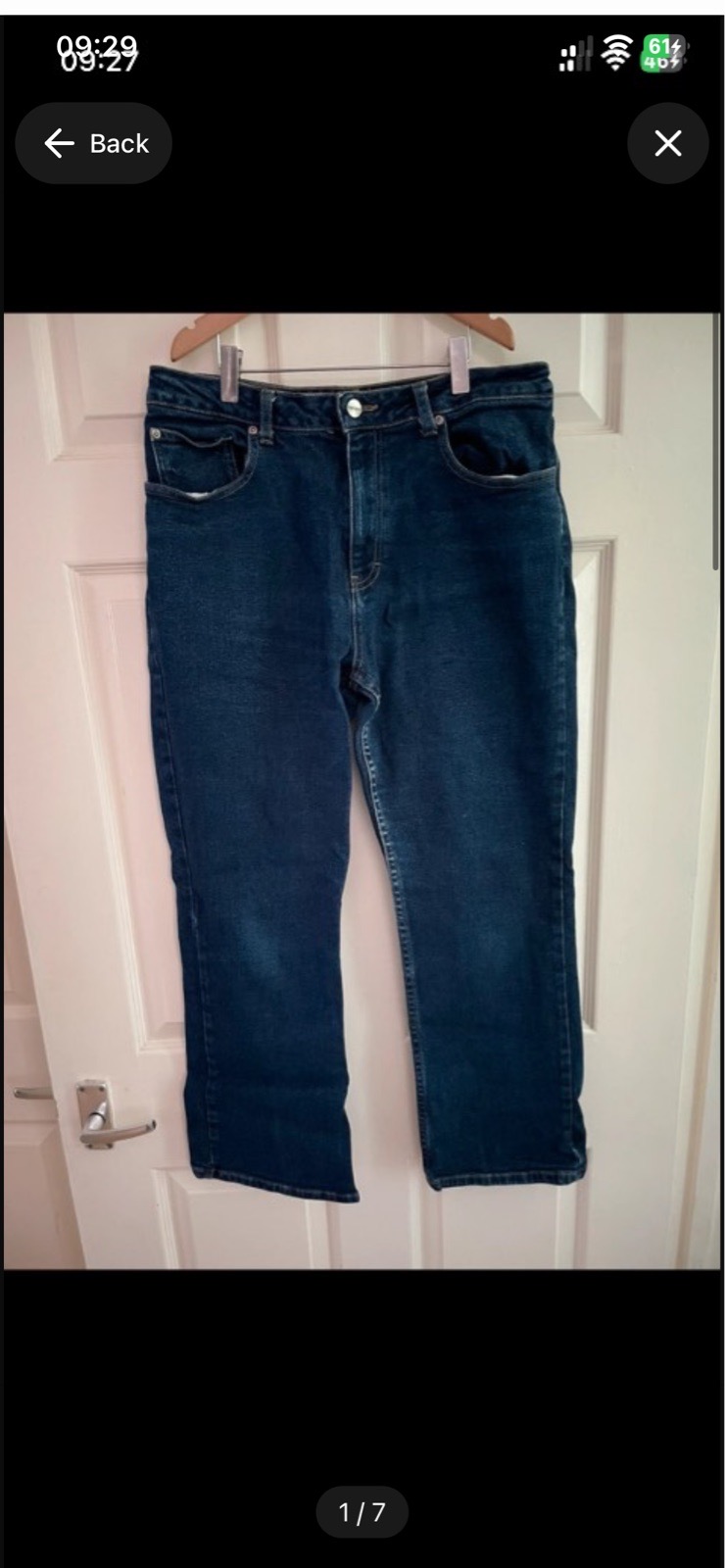 Women's Hawkshead dark blue denim jeans in size 14 regular