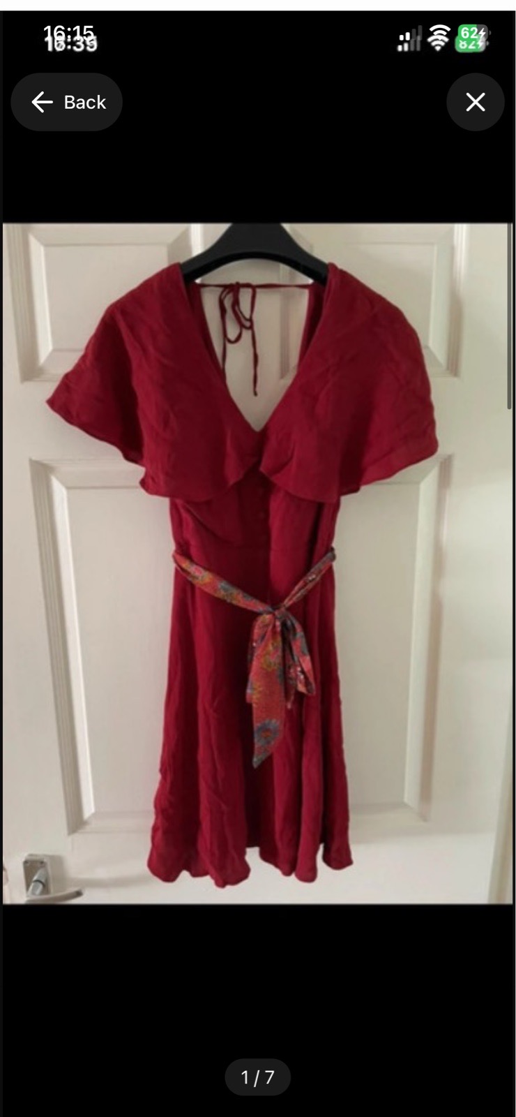 Size 10 river island dress with flower pattern belt