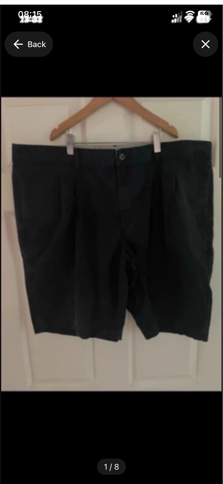 Dockers navy chino shorts in size waist 44"