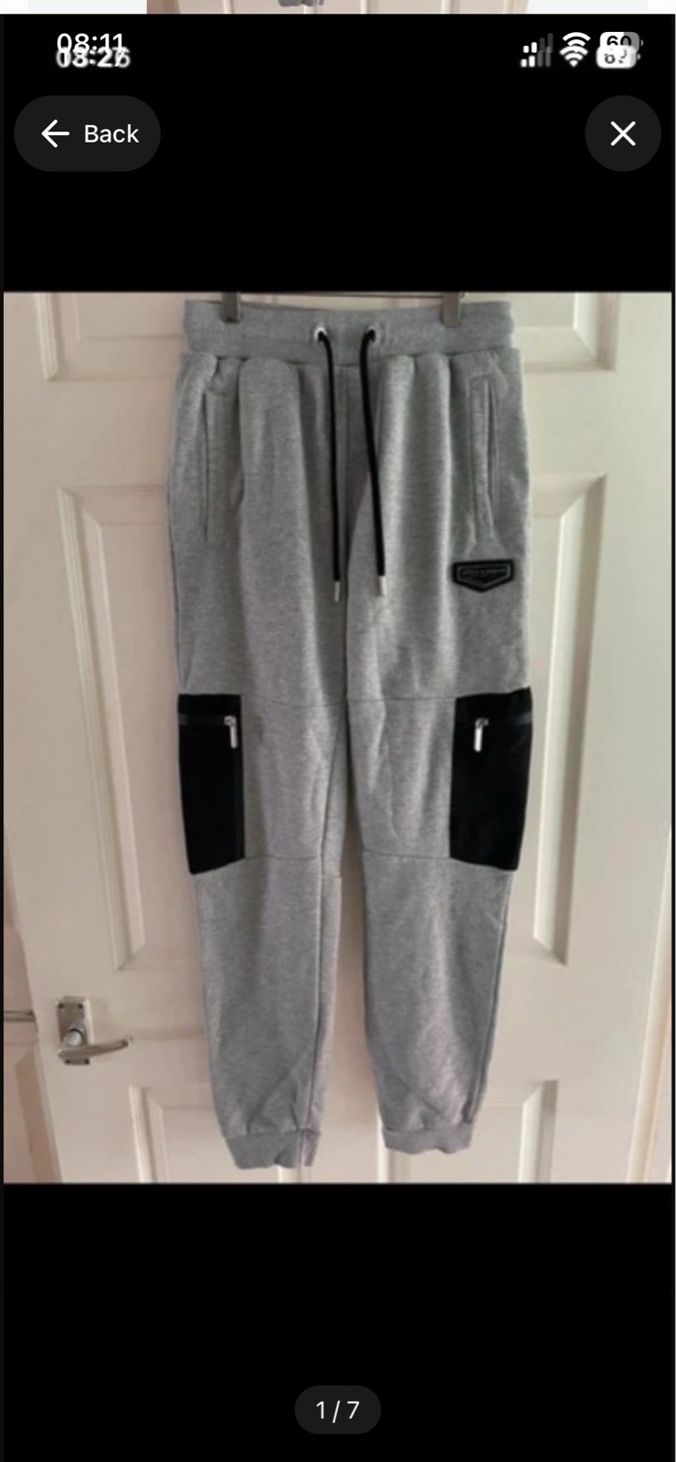 Supply and demand From JD Sports grey/black joggers in size small