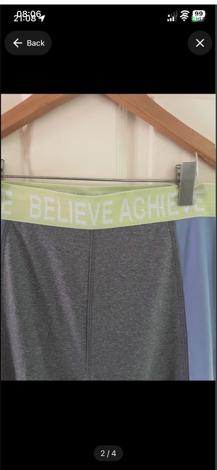Women's George Grey activewear leggings in size medium 12-14
