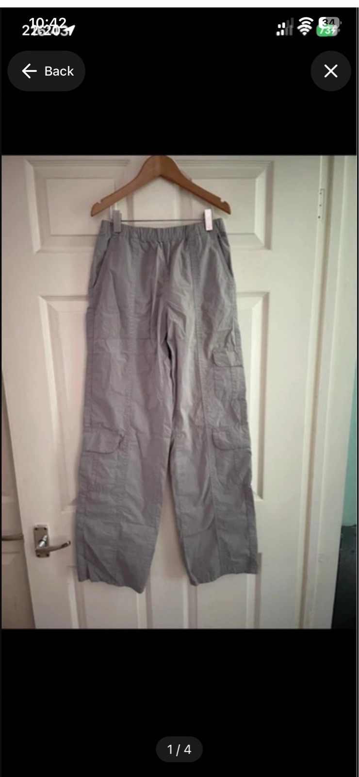Pull and bear grey cargo bottoms in size small