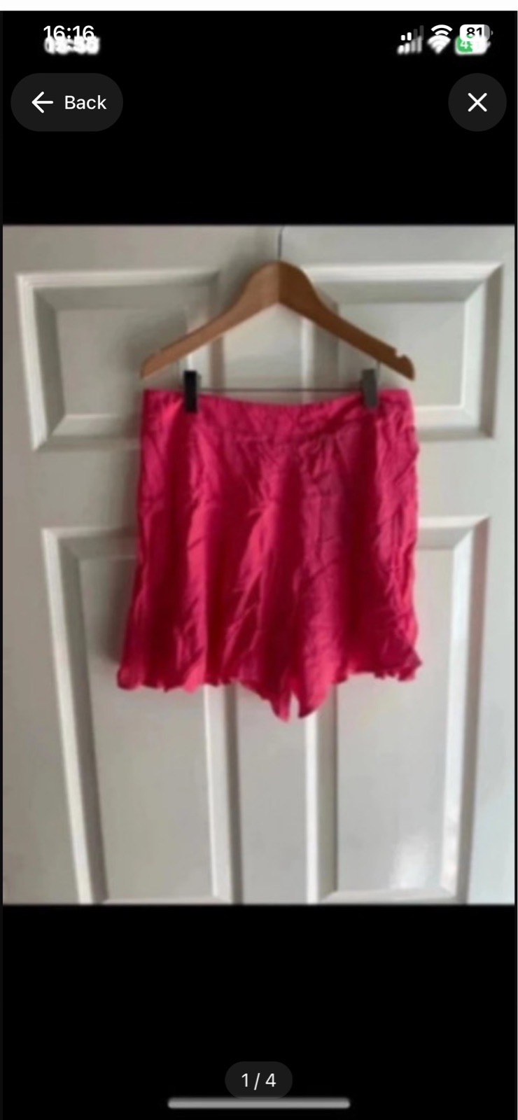 New look plain mrcane skort in size 10