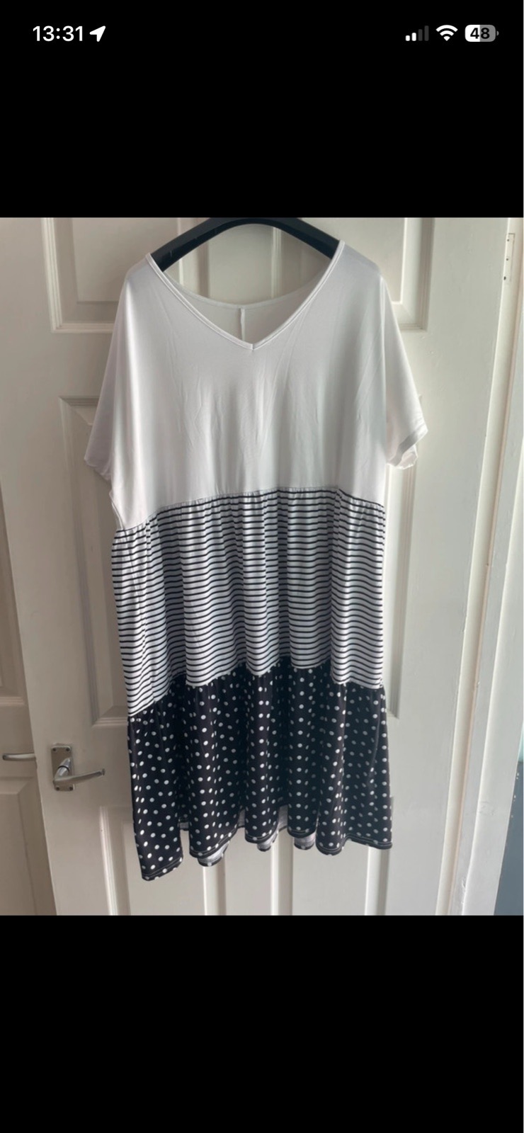 Shein summer dress, black and white in size 4XL