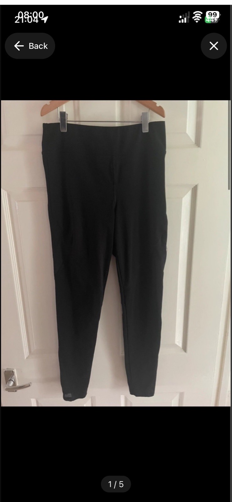F&F activewear black leggings in size medium