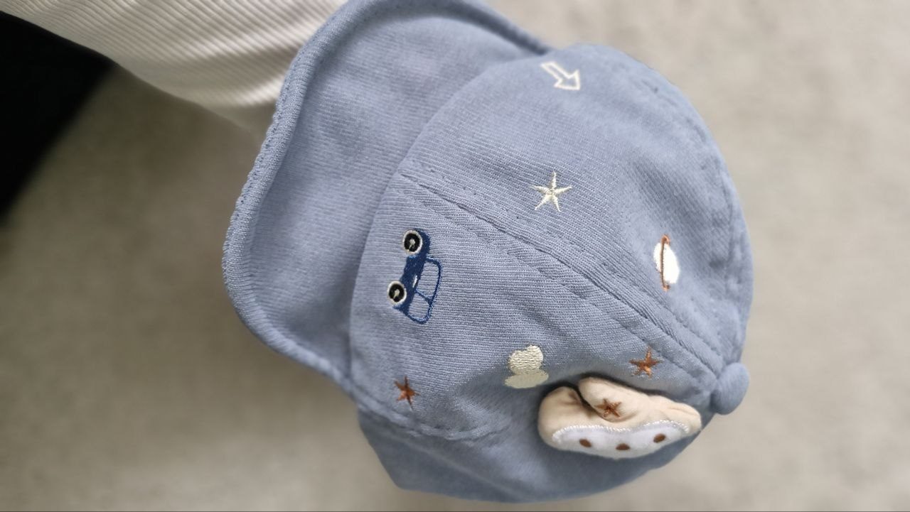 Baby boy hat cap with cars and plane