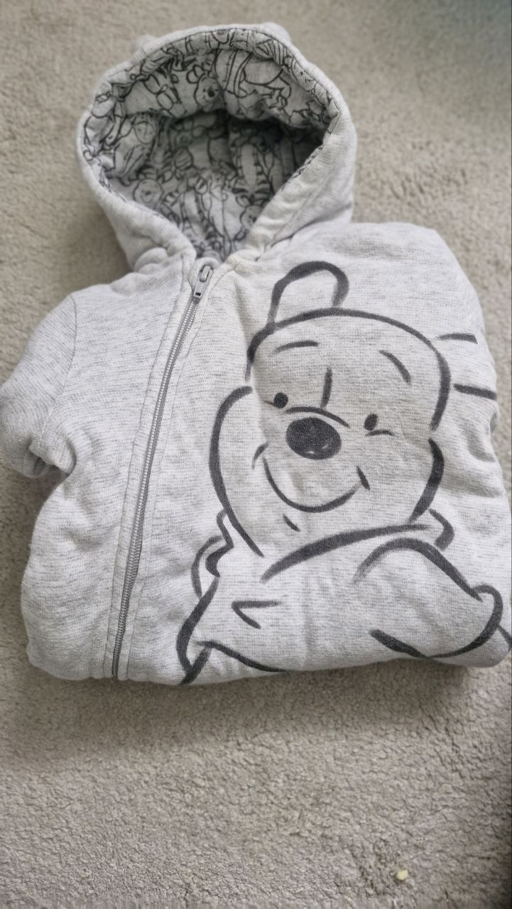 Disney baby Winnie the Pooh snowsuit hooded 3-6 months