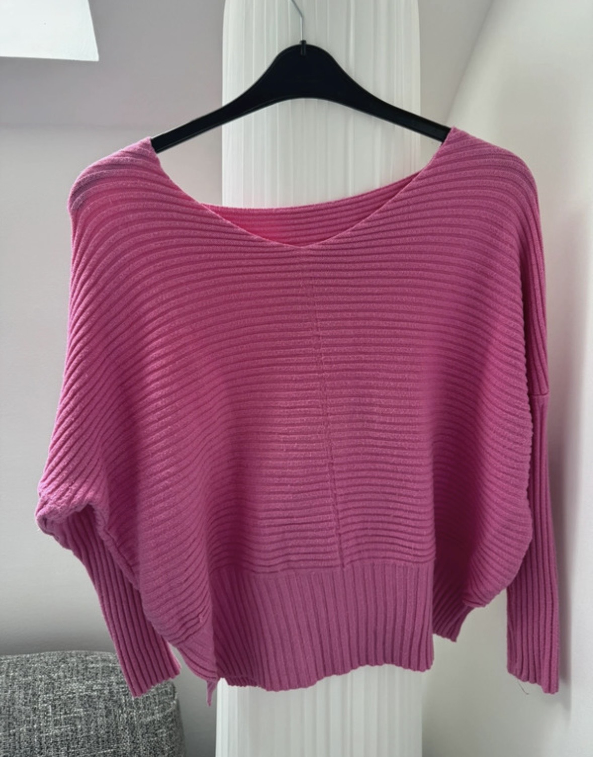 Bubblegum Pink B Neck Jumper