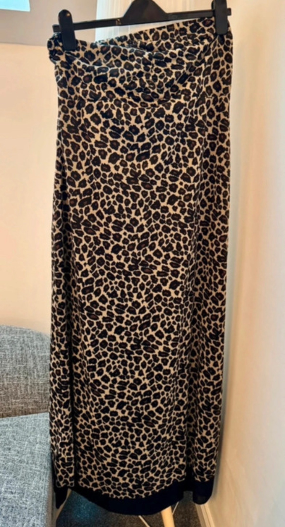 Animal Print Strapless Maxi Dress