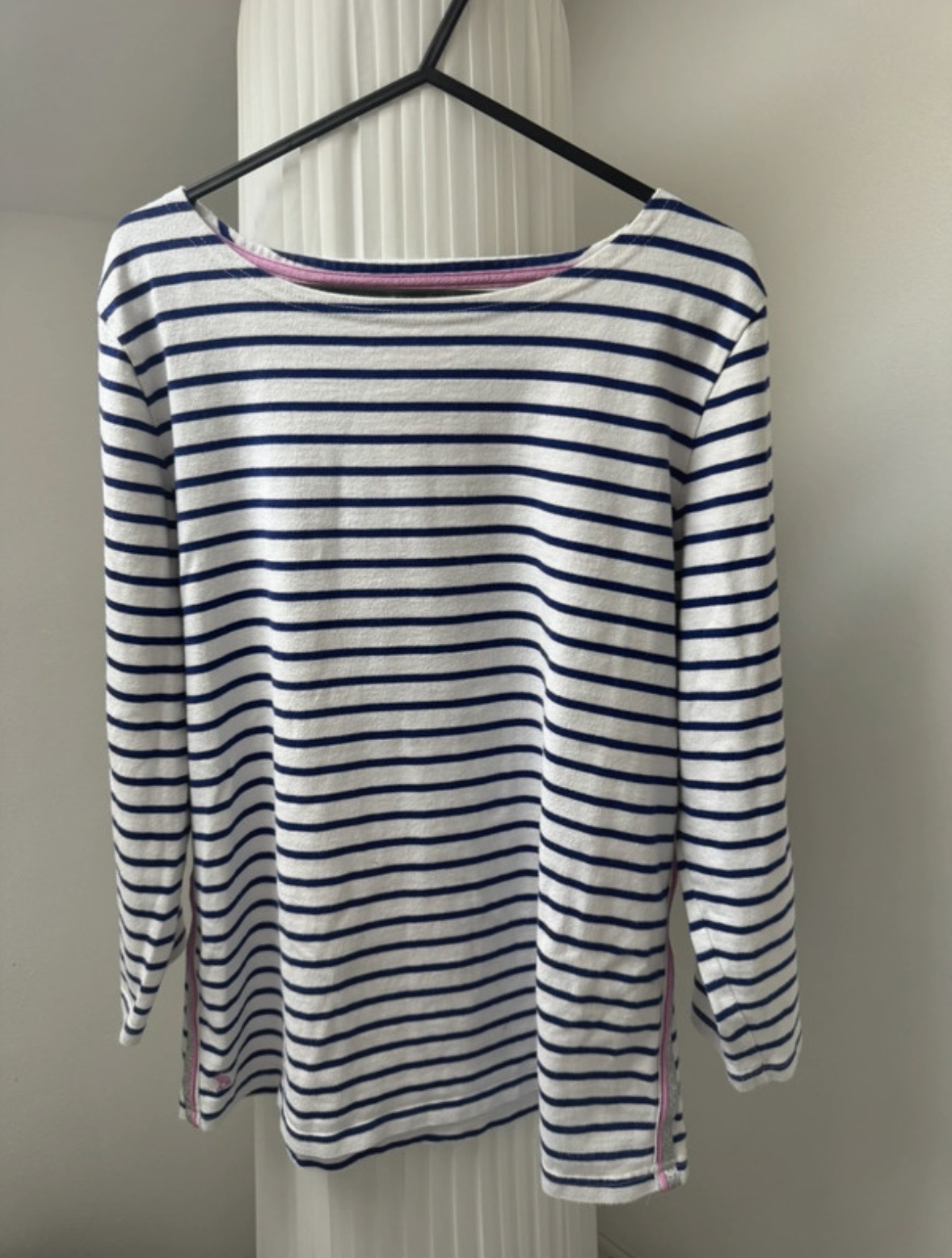 Joules long sleeve navy stripe top