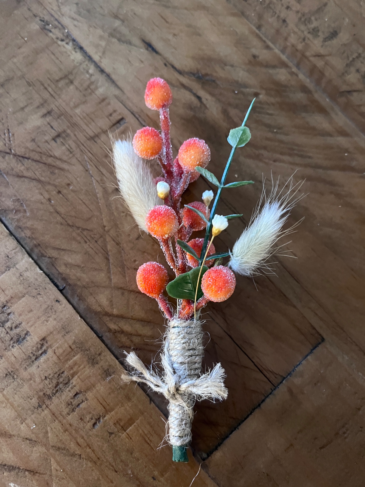 Autumn themed boutonniere