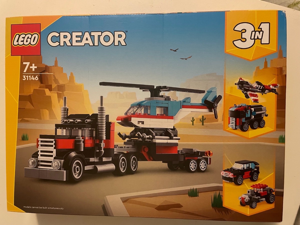 Lego Creator: 3 in 1 Flatbed Truck with Helicopter (31146)