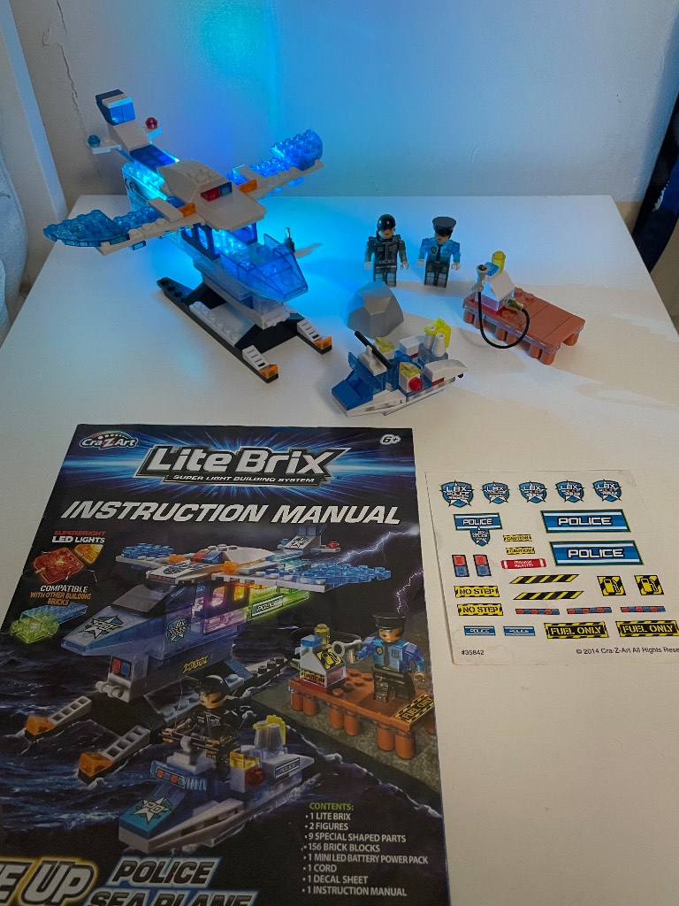 Lite Brix Police Sea Plane