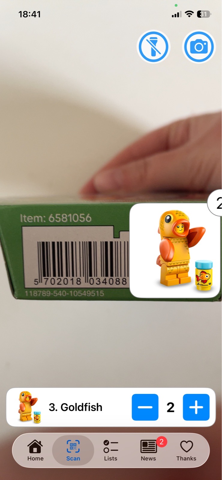Lego Minifigures: Animal Series: Goldfish (71051)