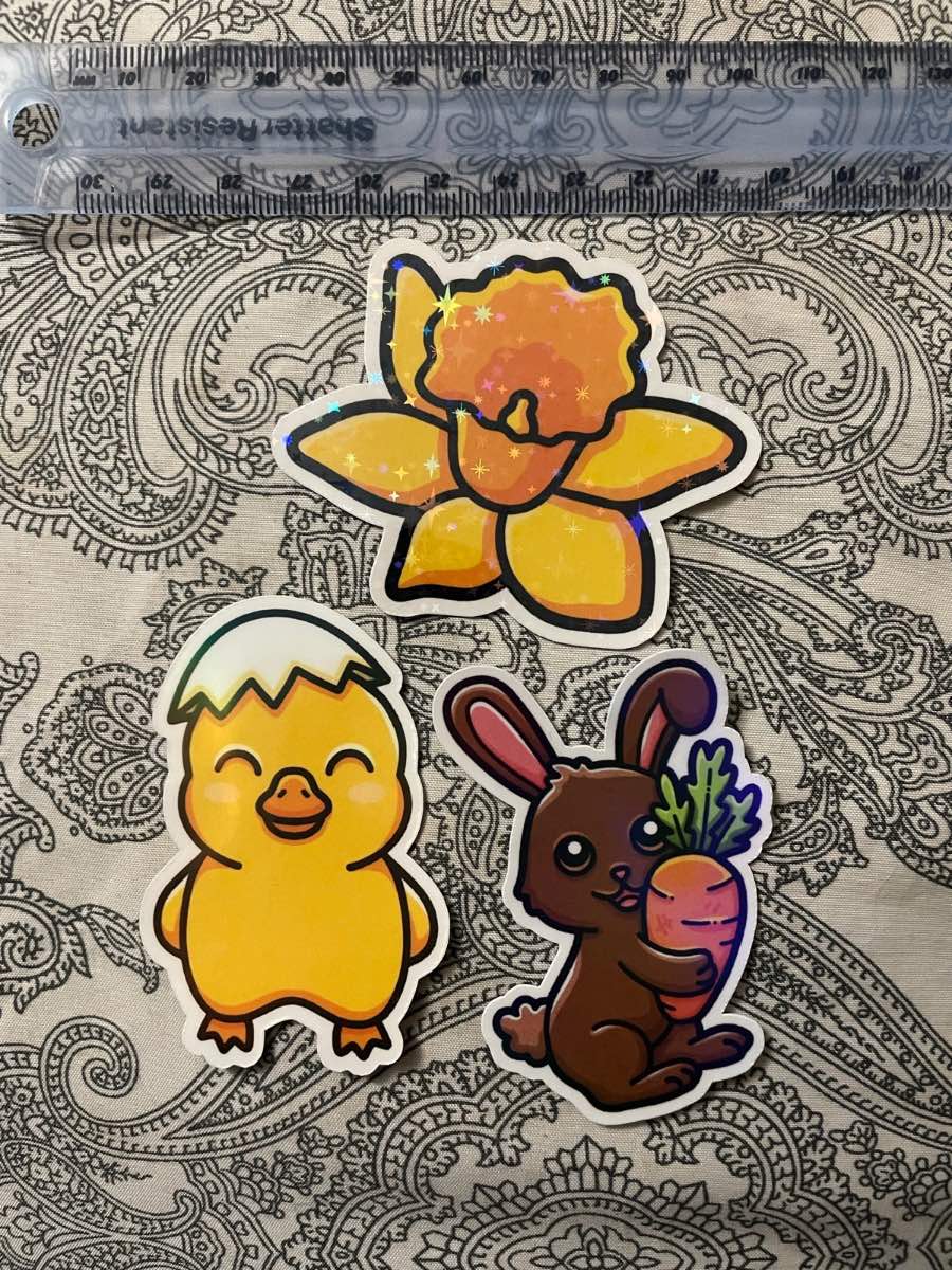 Holographic Easter/Spring Stickers
